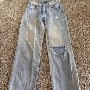 REWASH Light Blue Distressed Jeans